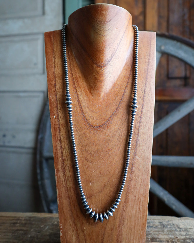 30" Navajo Graduated Saucer Stations Necklace