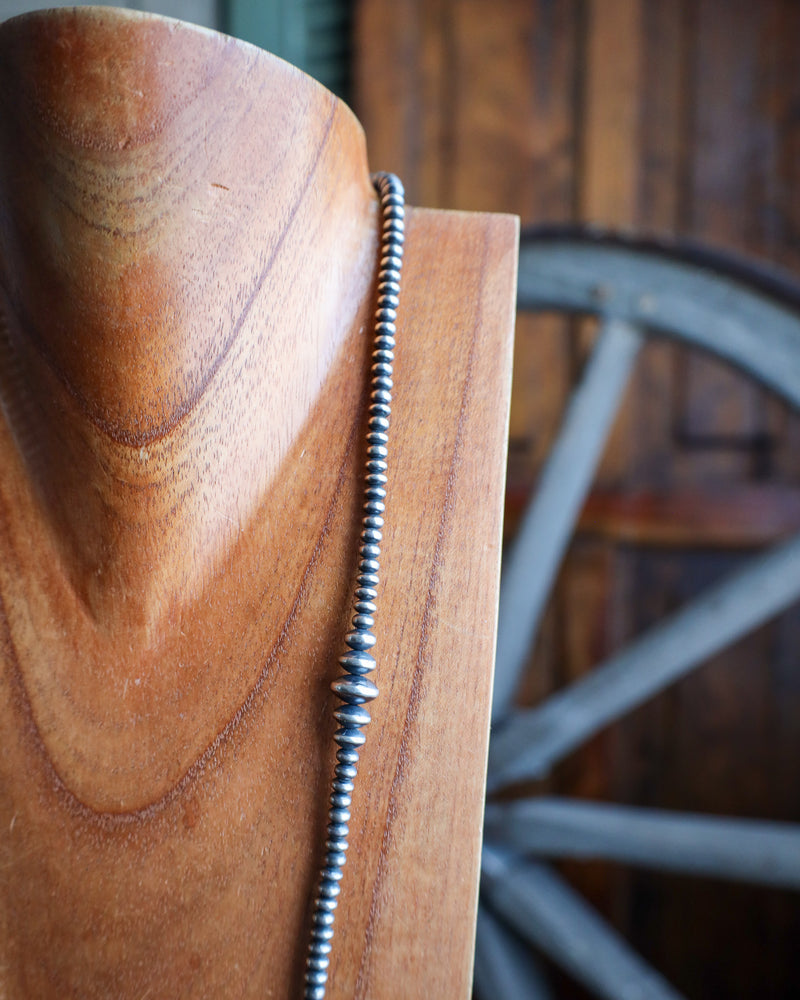 30" Navajo Graduated Saucer Stations Necklace