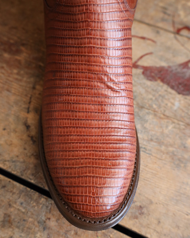Tony Lama Men's Kirtland Cognac Lizard 12" Medium Round Toe Boot