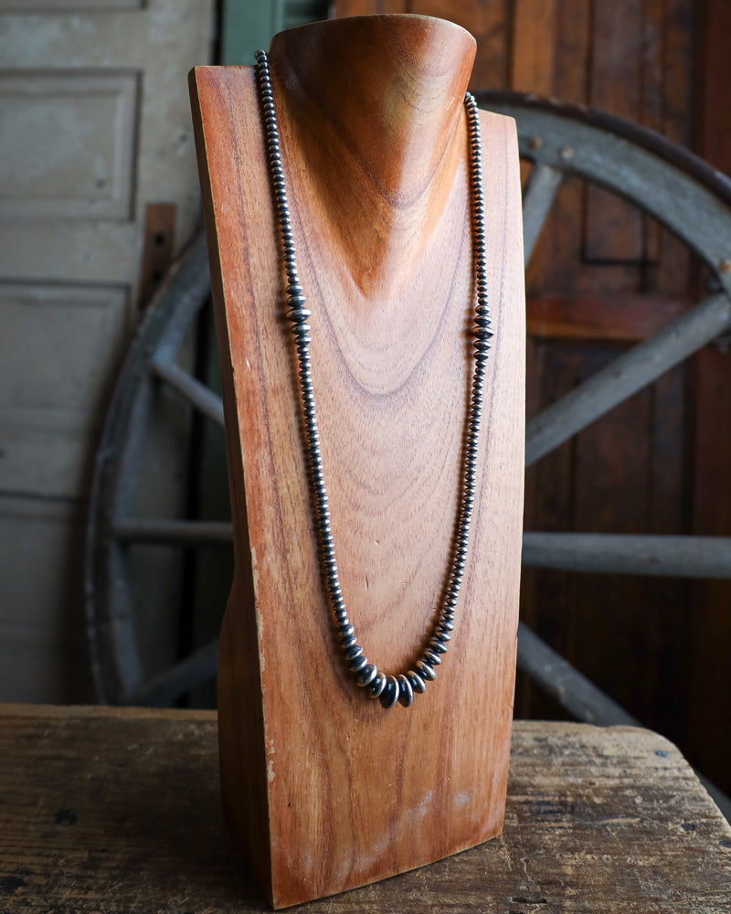 30" Navajo Graduated Saucer Stations Necklace