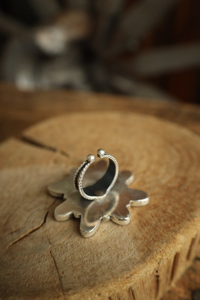 Dahlia Ovals Cluster Ring- Size Adjustable 