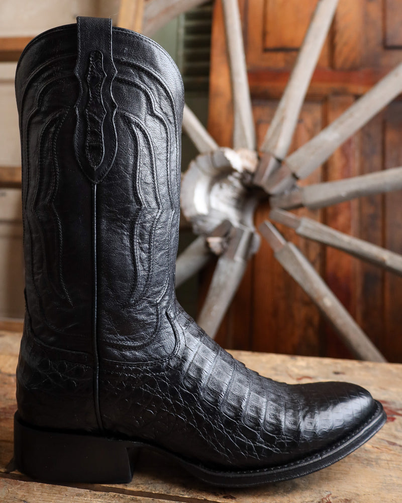 Justin Boots Mens Black Caiman Boots Tony Lama Men's Tremaine