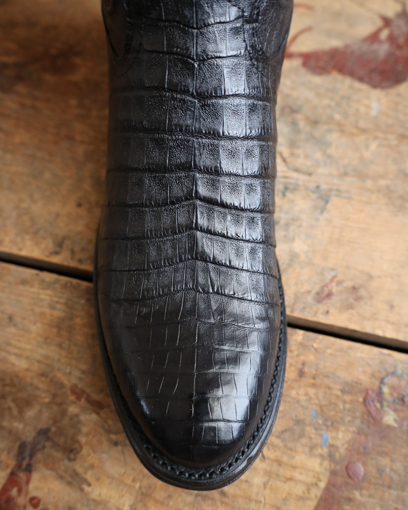 Tony Lama Men's Tremaine Black Caiman 12" Medium Round Toe Boot