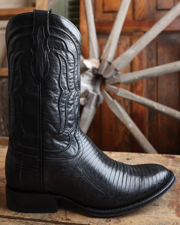 Tony Lama Men's Kirtland Black Lizard 12" Medium Round Toe Boot