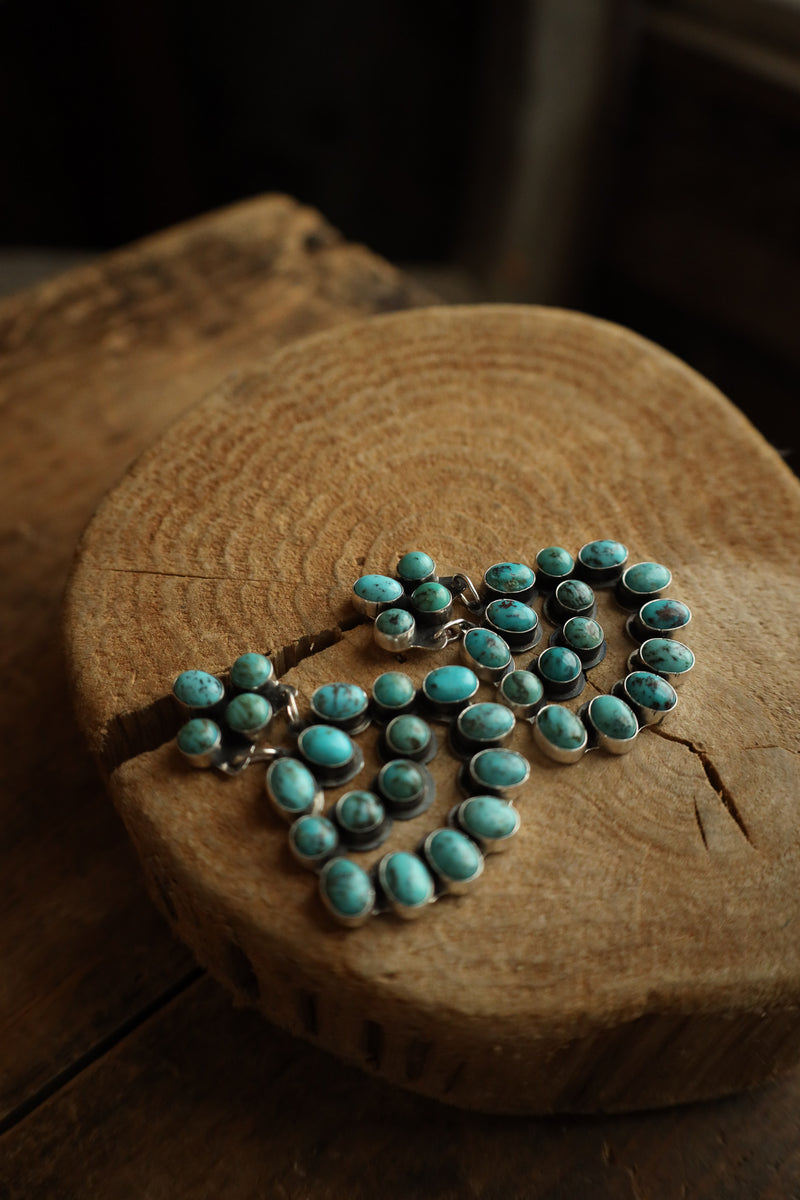 Mottled Turquoise Chandelier Post Earring 