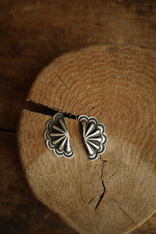 Half Concho Post Earring 