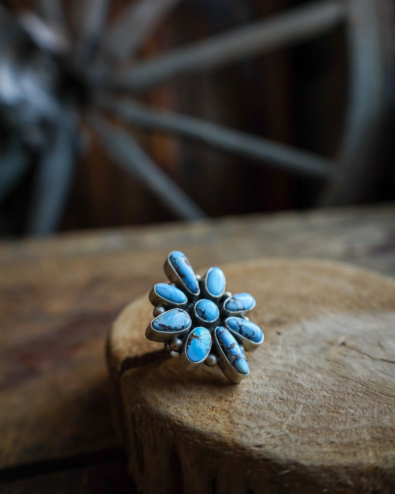 Golden Hills Turquoise Star Ring- Size 7