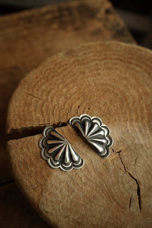 Half Concho Post Earring 