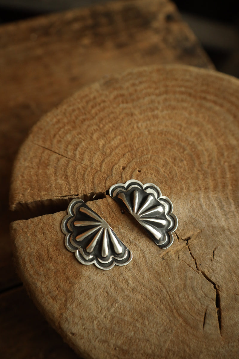 Half Concho Post Earring 