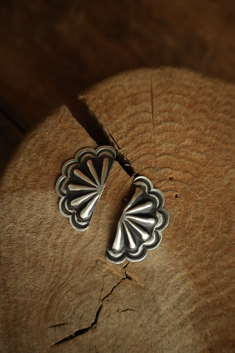 Half Concho Post Earring 