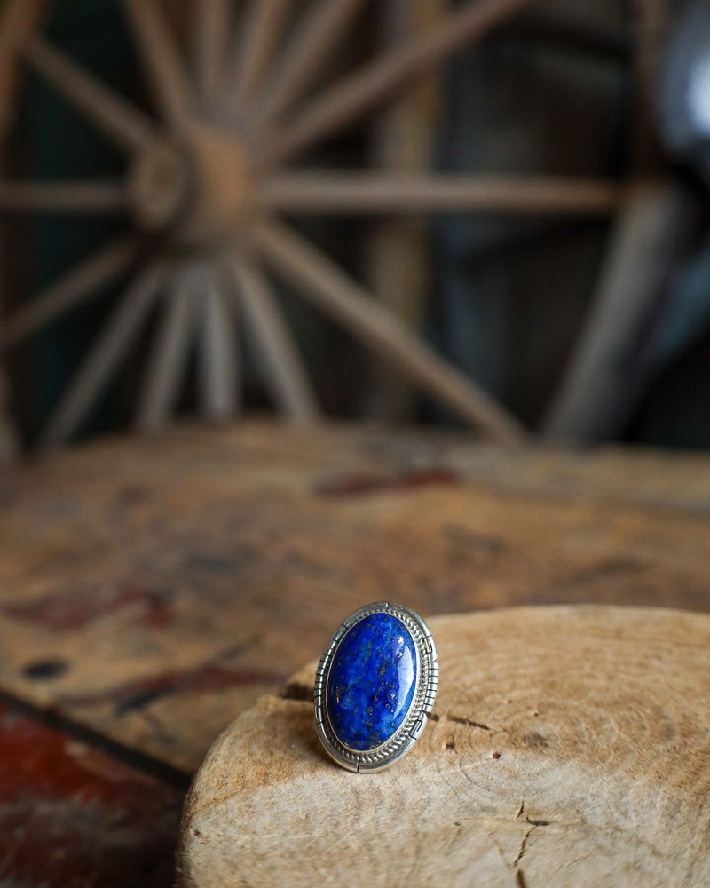 Lapis Oval Ring- Size 7.5