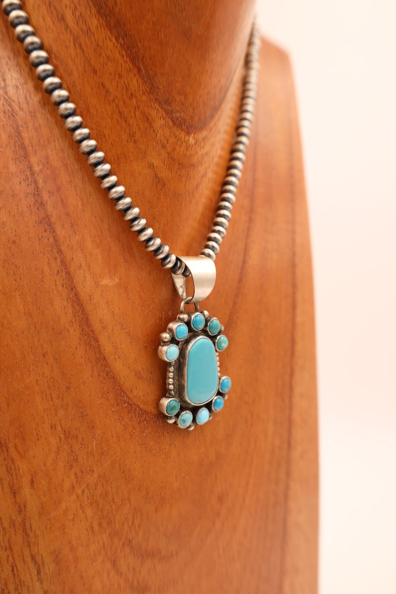 Turquoise Rounds Cluster Pendant