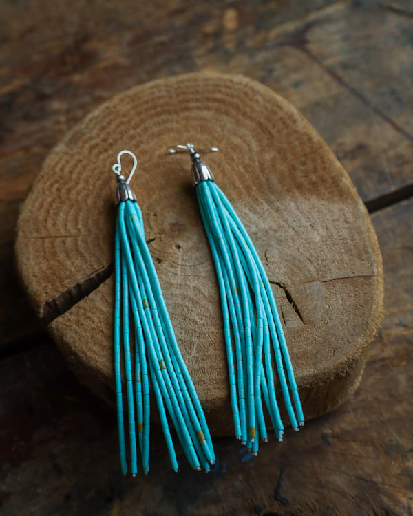 4" Turquoise Beads 10 Strands Earring 