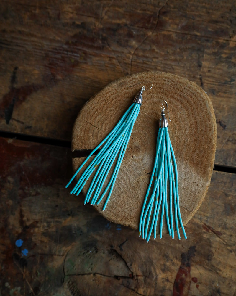 4" Turquoise Beads 10 Strands Earring 