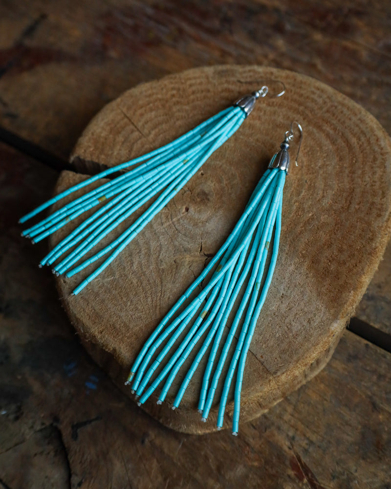 4" Turquoise Beads 10 Strands Earring 