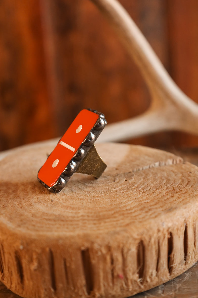 Red Domino Ring- Adjustable