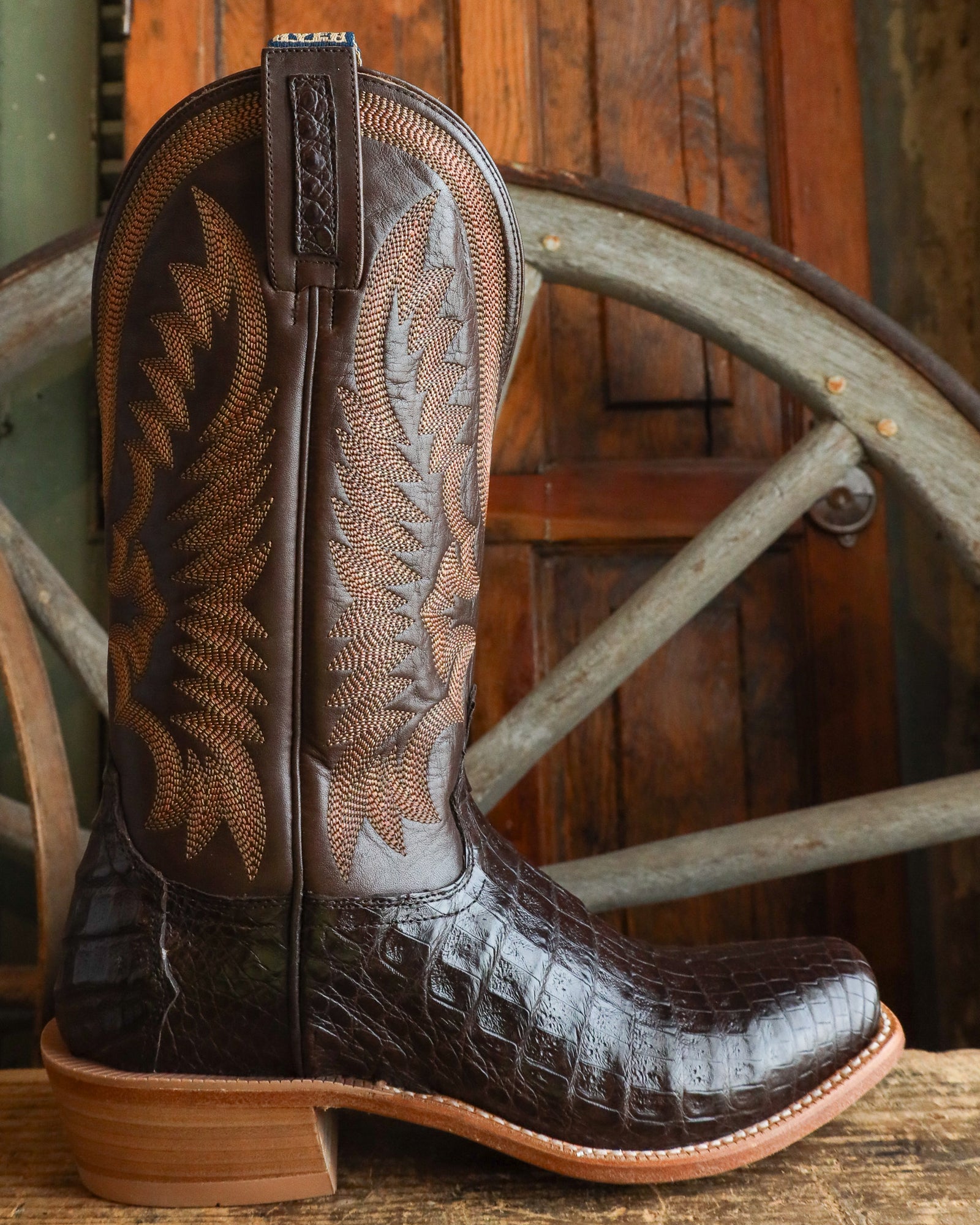 Hyer Men's Pratt Caiman Coffee and Chocolate 13
