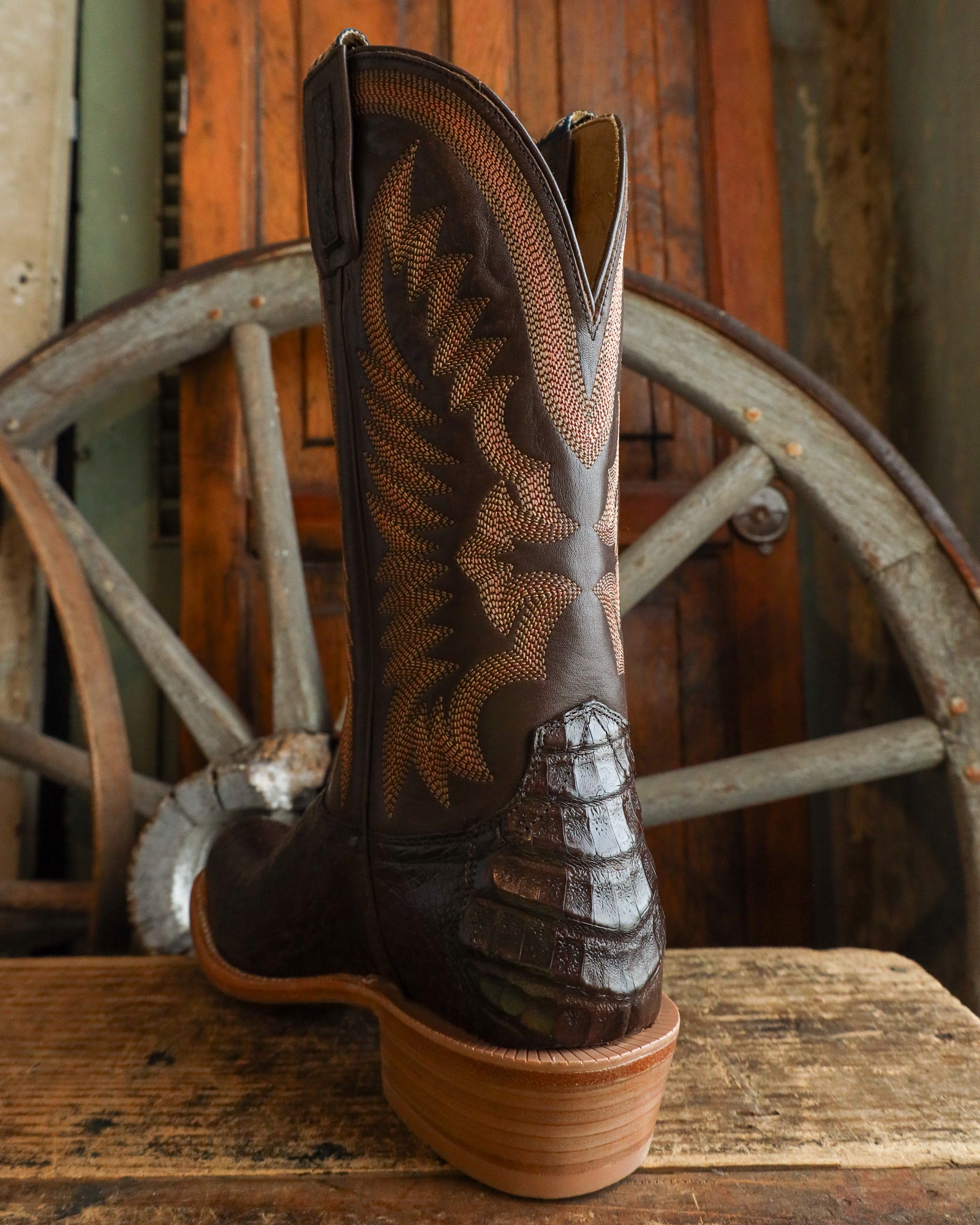 Hyer Men's Pratt Caiman Coffee and Chocolate 13