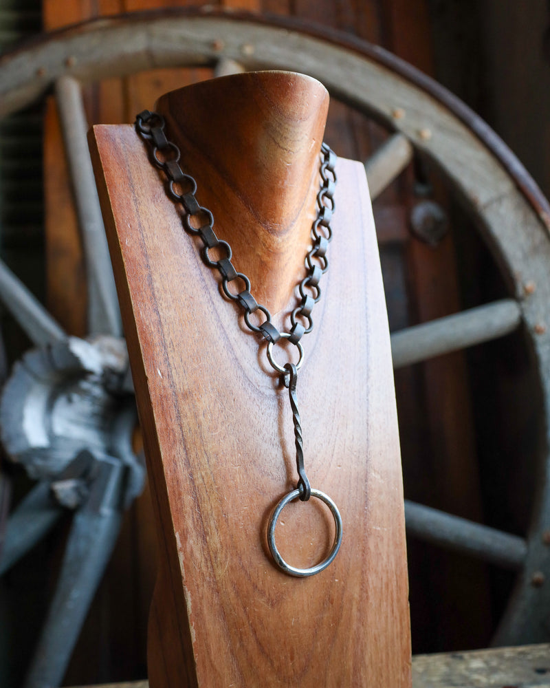 V2 Designs Antique Snaffle Brown Chain Necklace 