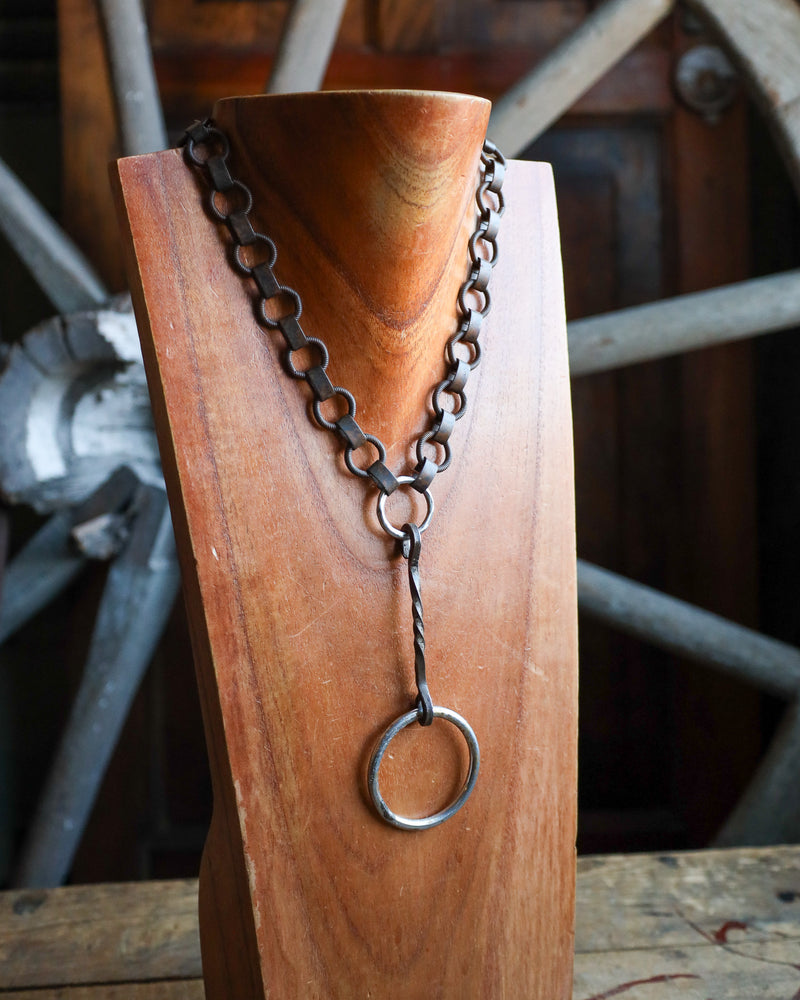 V2 Designs Antique Snaffle Brown Chain Necklace 