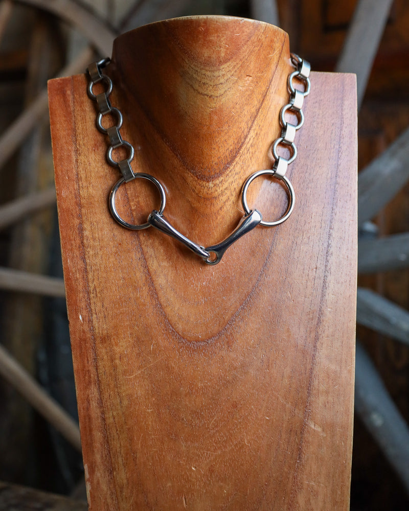 V2 Designs Small Snaffle Sliver Necklace 