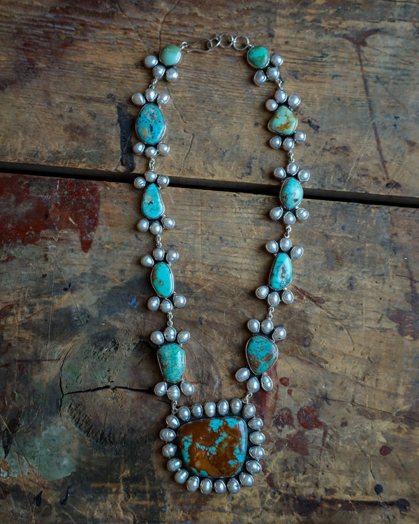 Federico Turquoise and Pearls Necklace 