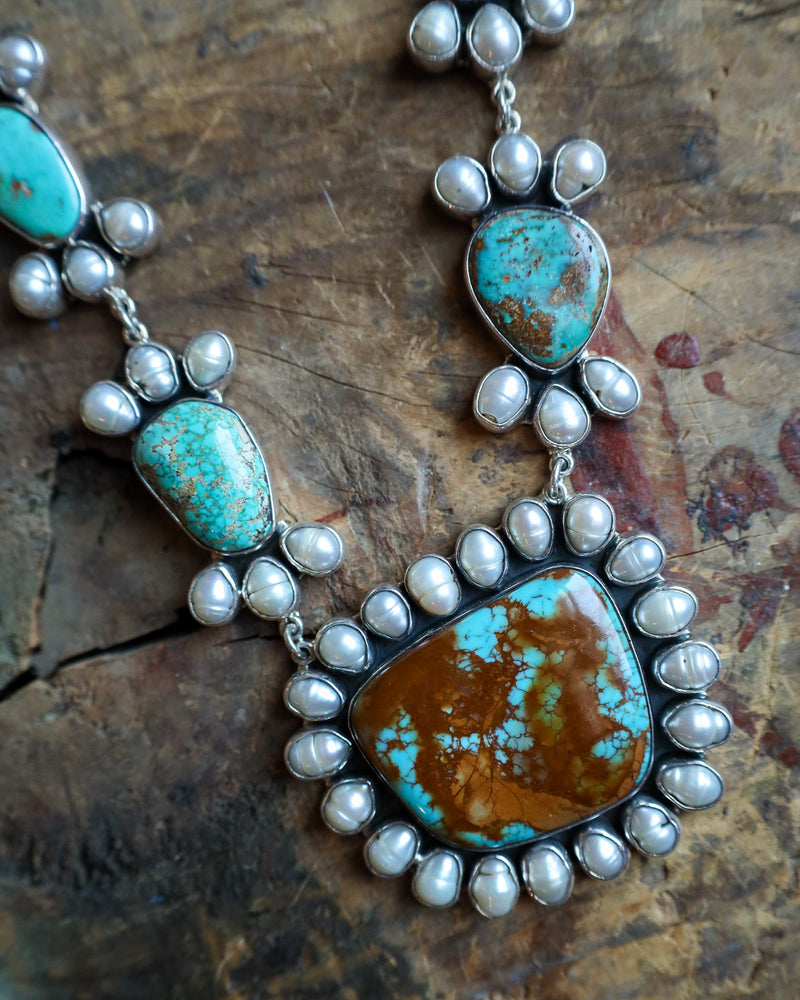 Federico Turquoise and Pearls Necklace 