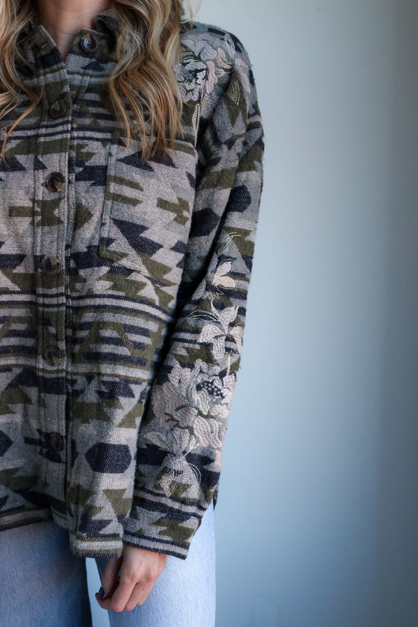 Johnny Was Kiko Oversized Patch Pocket Jacket