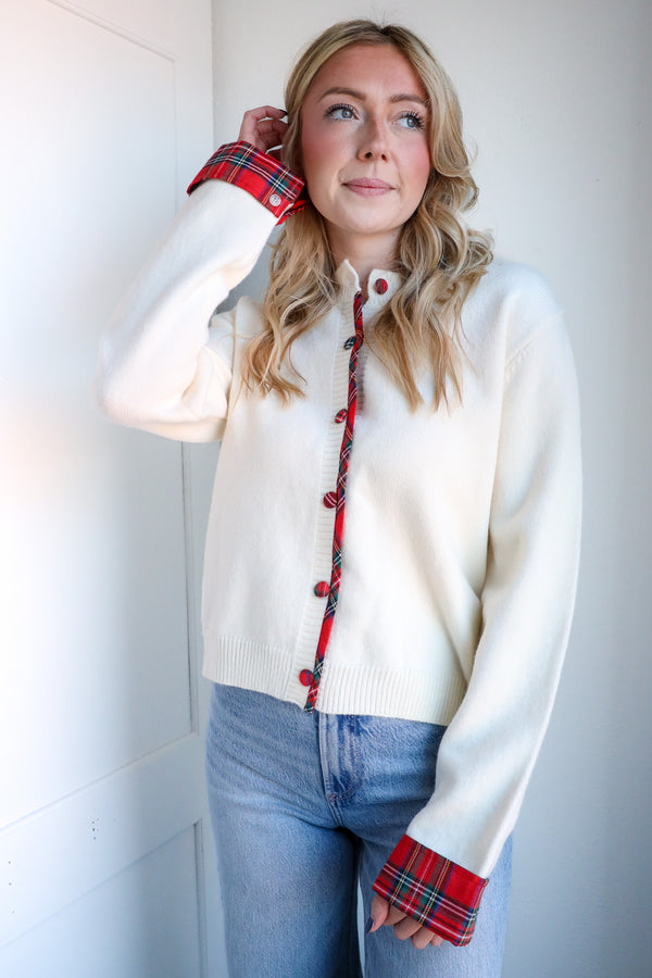 Entro Contrast Cuff Sweater 