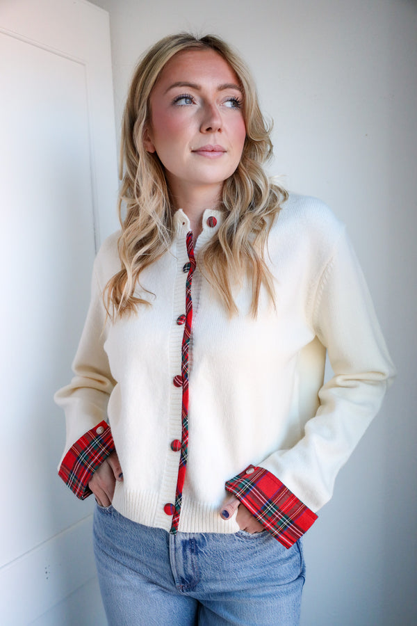 Entro Contrast Cuff Sweater 