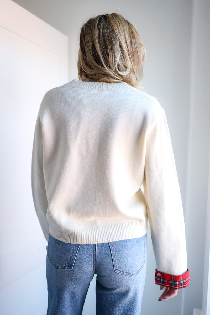 Entro Contrast Cuff Sweater 