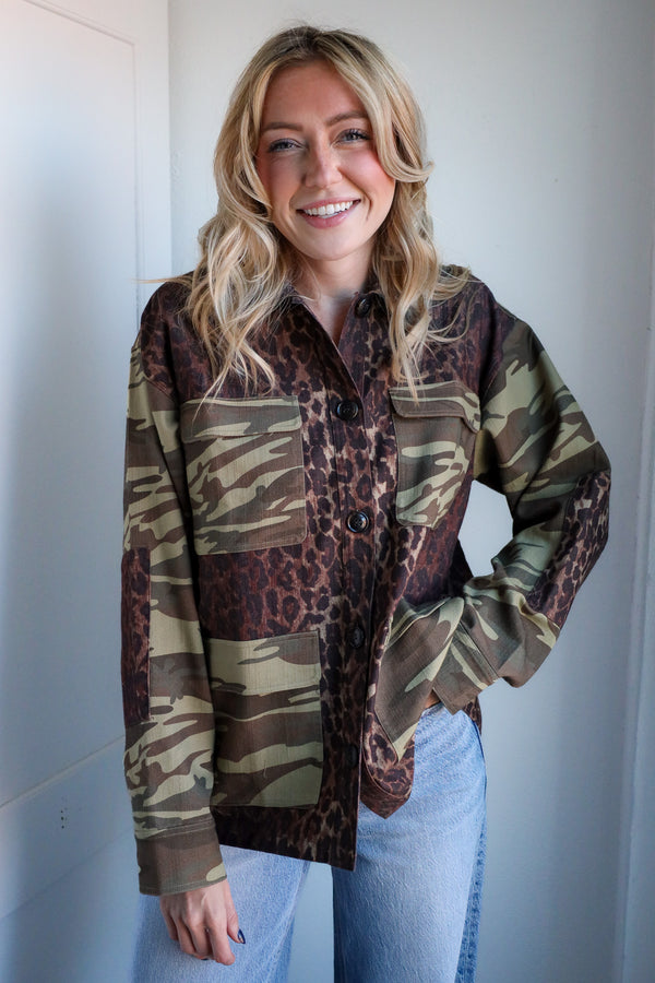 Johnny Was Patchwork Molly Camo Jacket 