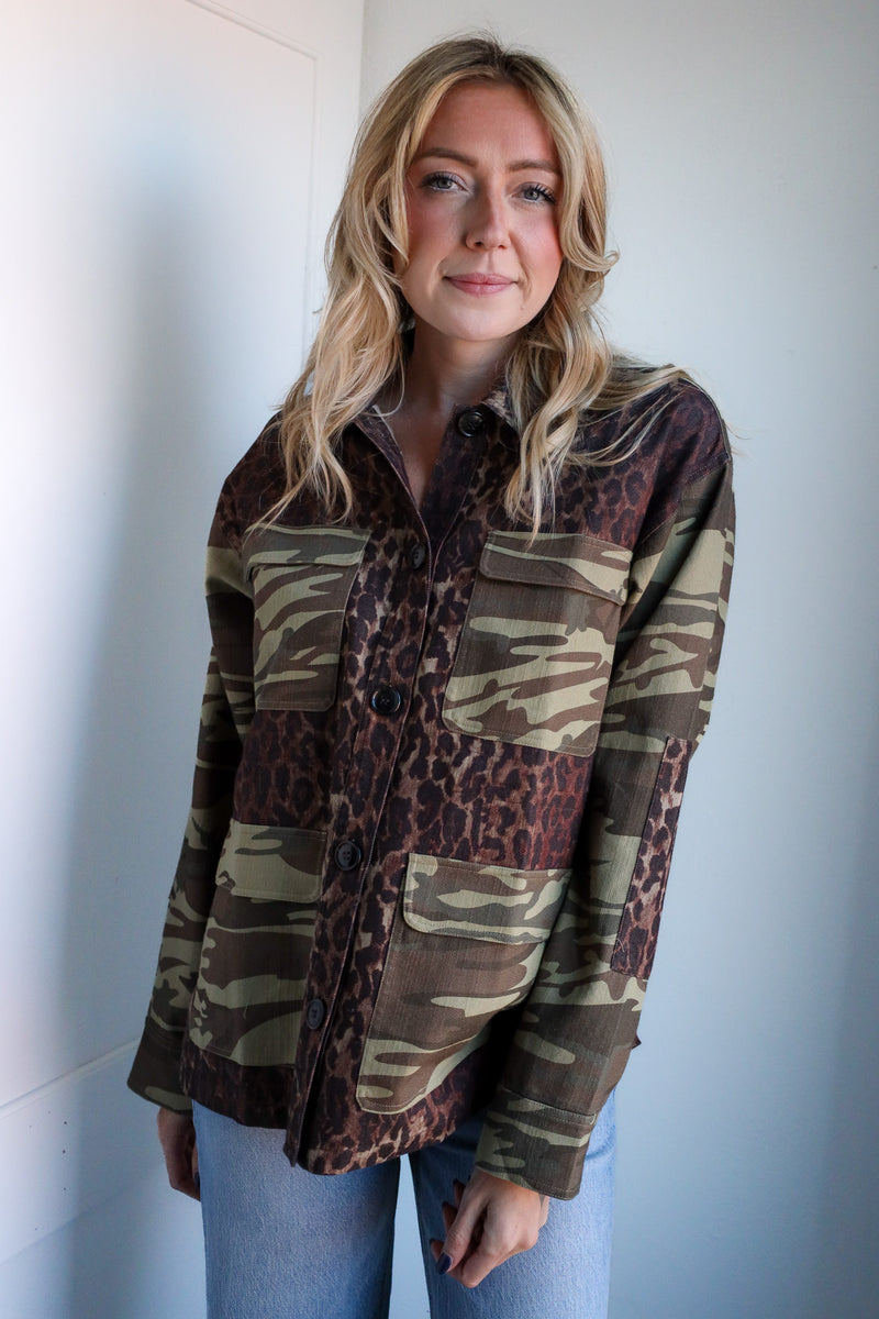 Johnny Was Patchwork Molly Camo Jacket 