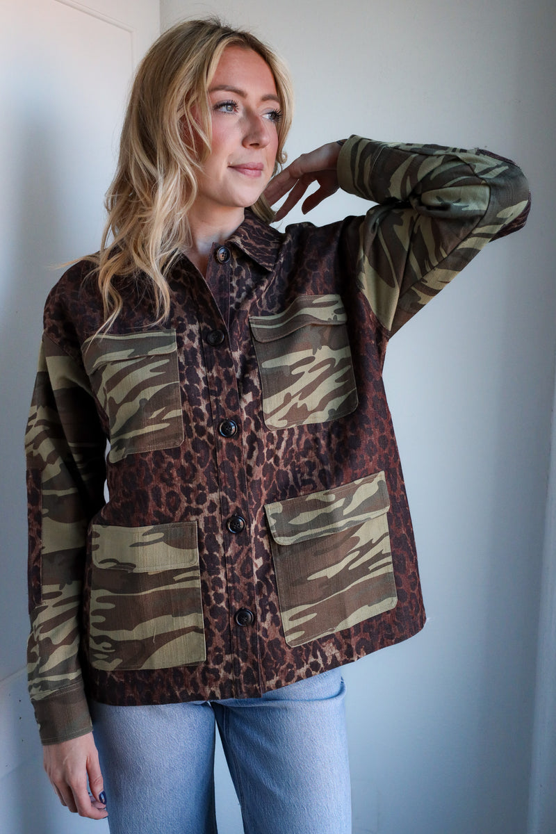 Johnny Was Patchwork Molly Camo Jacket 
