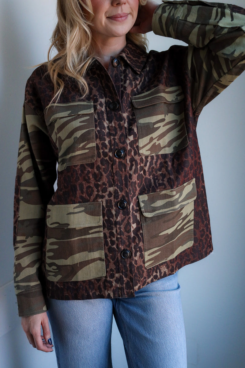 Johnny Was Patchwork Molly Camo Jacket 
