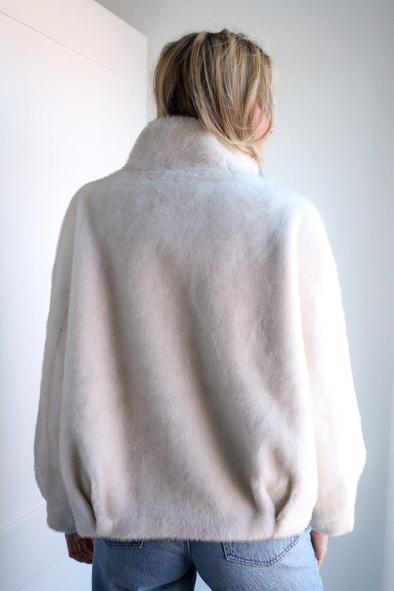 Frisson Buckle Neck Latte Jacket