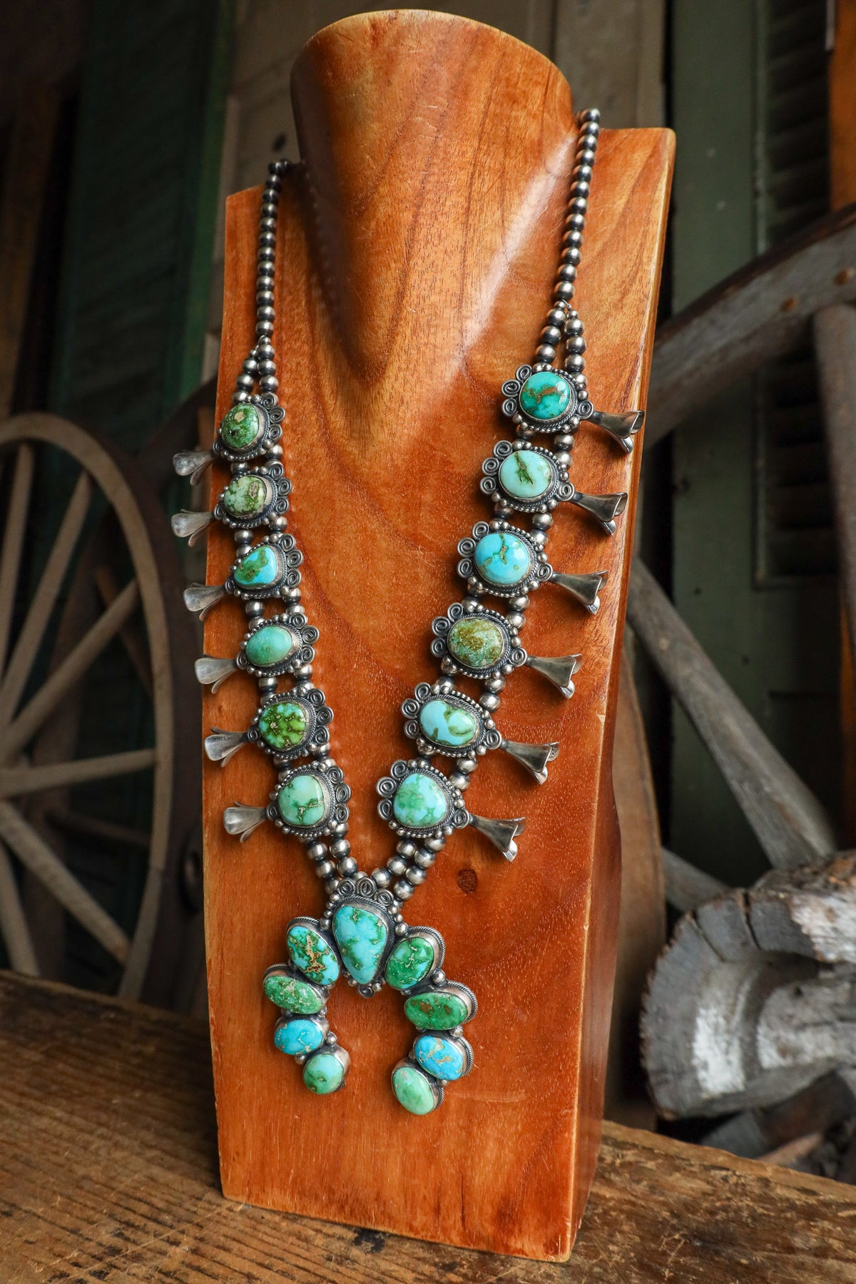 Sonoran Gold Squash Blossom Necklace – Maverick Fine Western Wear