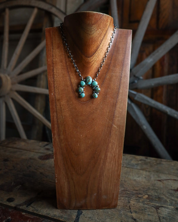 Kingman Turquoise Naja On Chain Necklace 