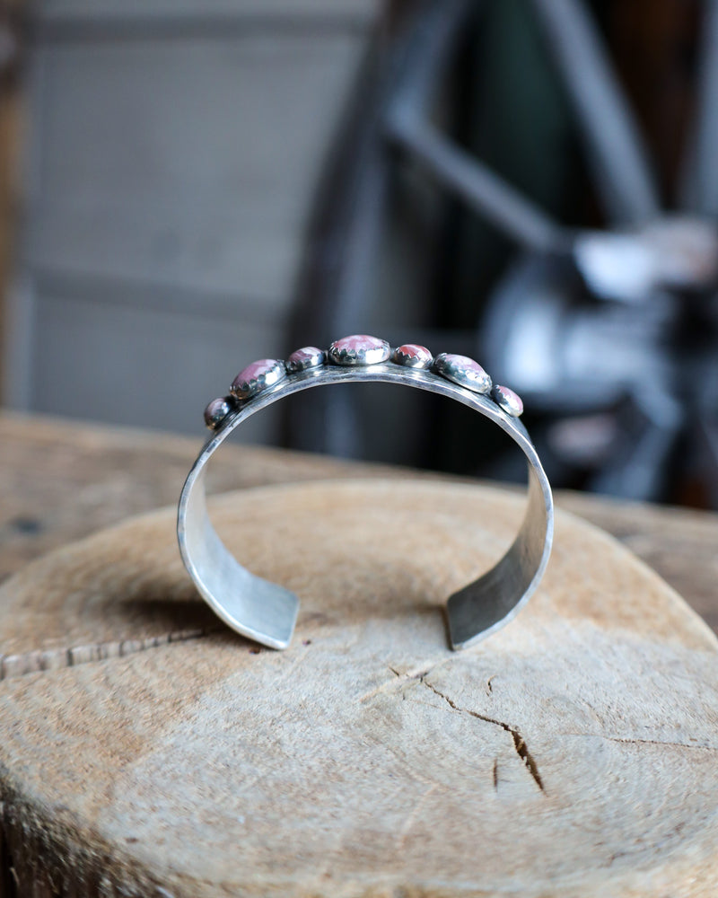 Richard Schmidt 7 Rhodochrosite Rounds Alternating 3/4" Cuff