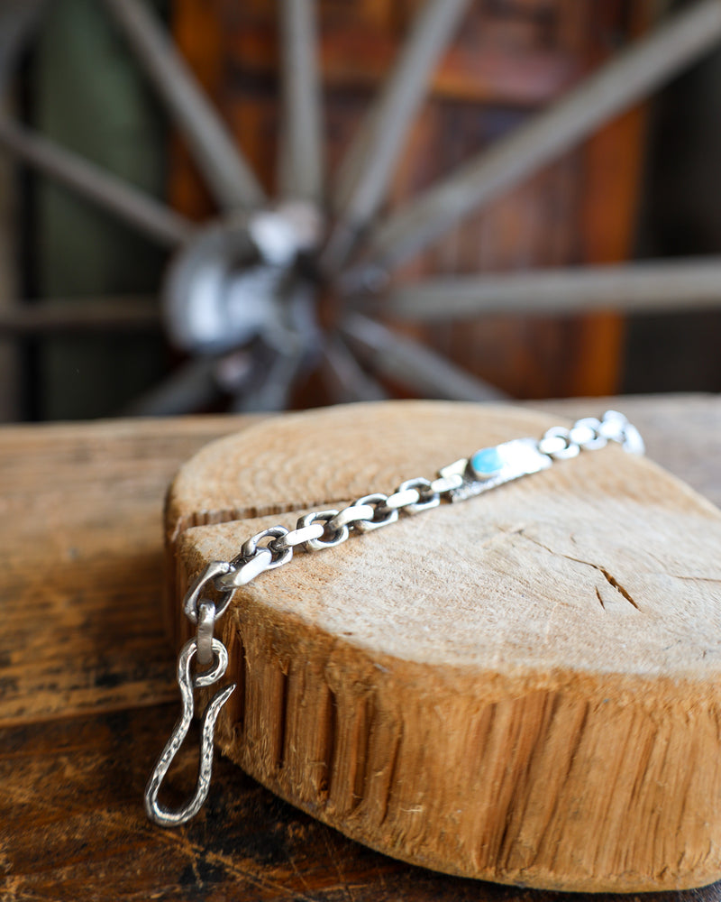 Love Tokens Plate Blue Turquoise Benny Robinson Bracelet