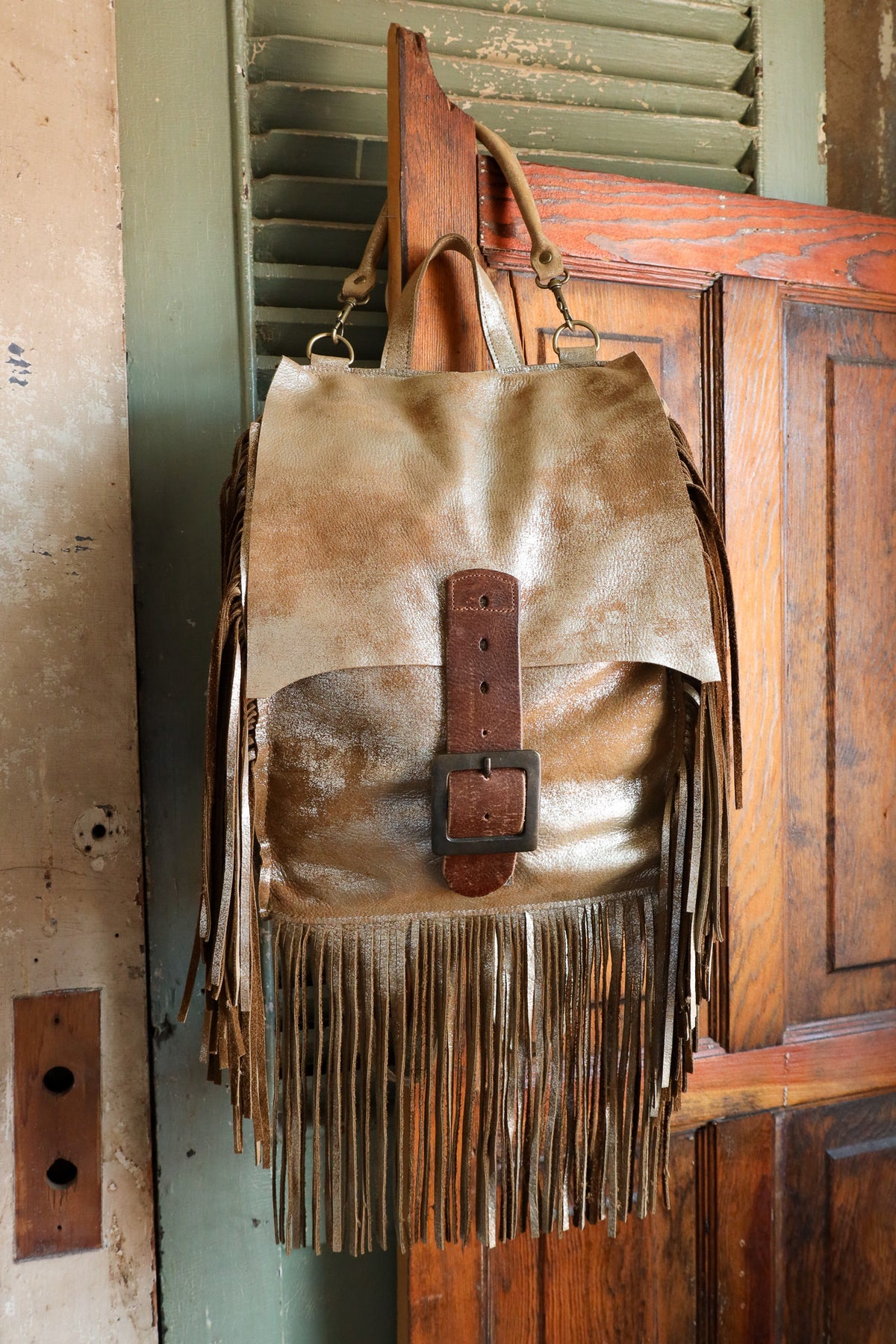 brown leather fringe backpack Two Bar West Fringe With Buckle Distress Backpack – Maverick Fine Western  Wear