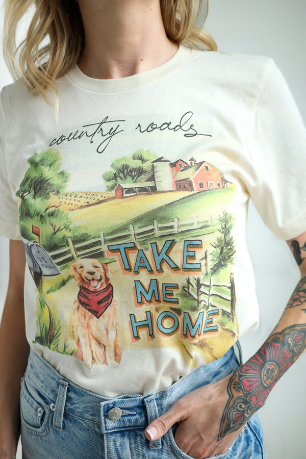 CRY BABY TEES COUNTRY ROADS TAKE ME HOME