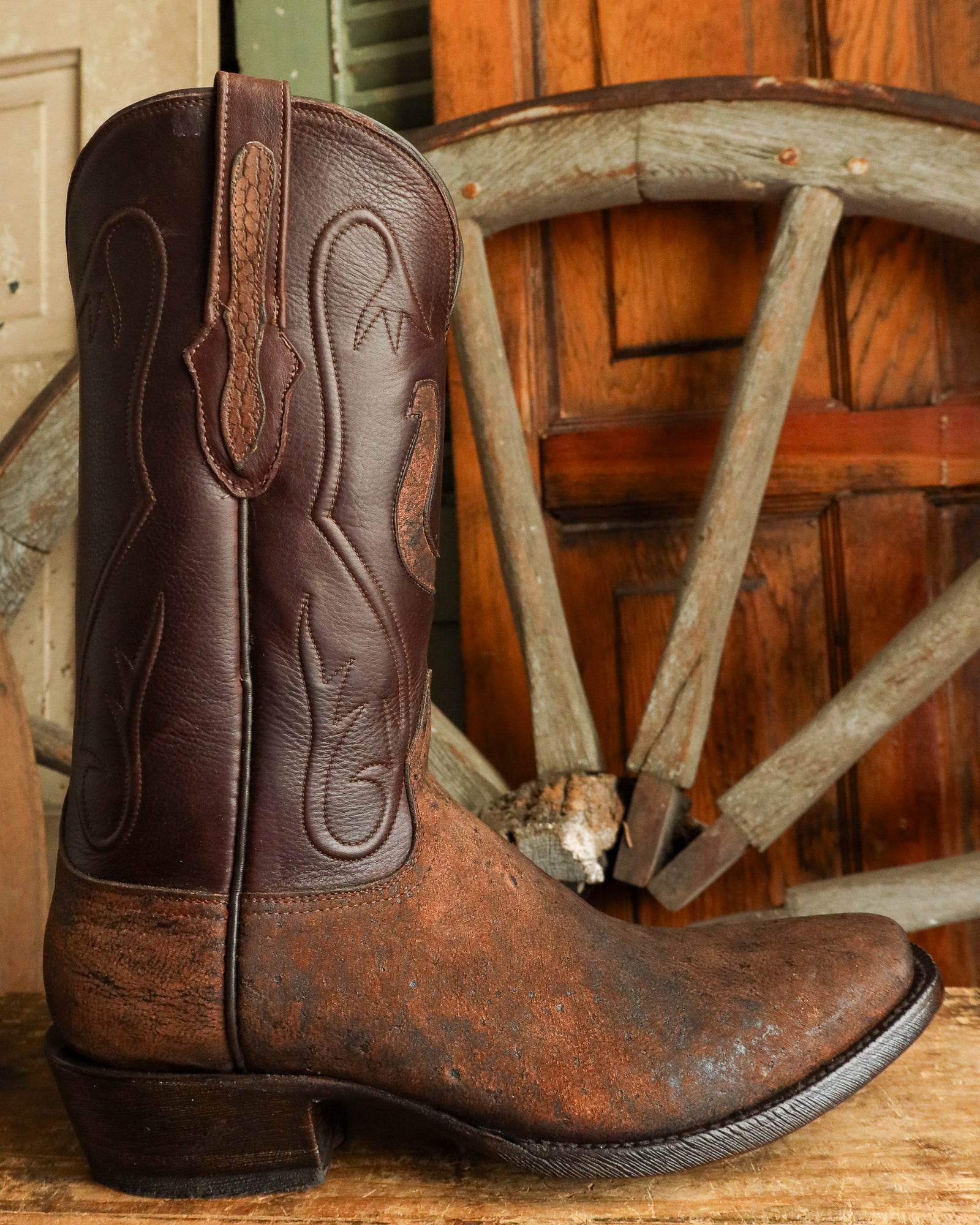 Maverick Exclusive Black Jack Men's Horseshoe Giraffe Safari Tan