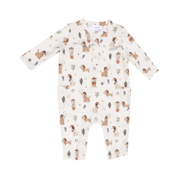 Angel Dear Cowboy Dogs Uni Romper