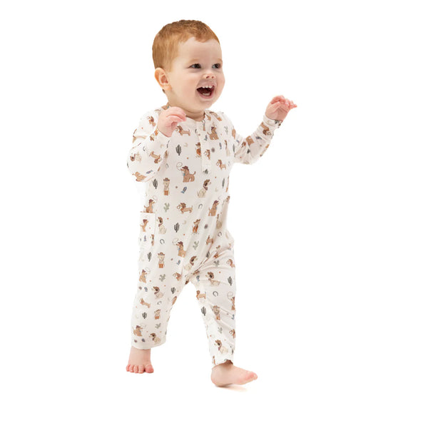 Angel Dear Cowboy Dogs Uni Romper