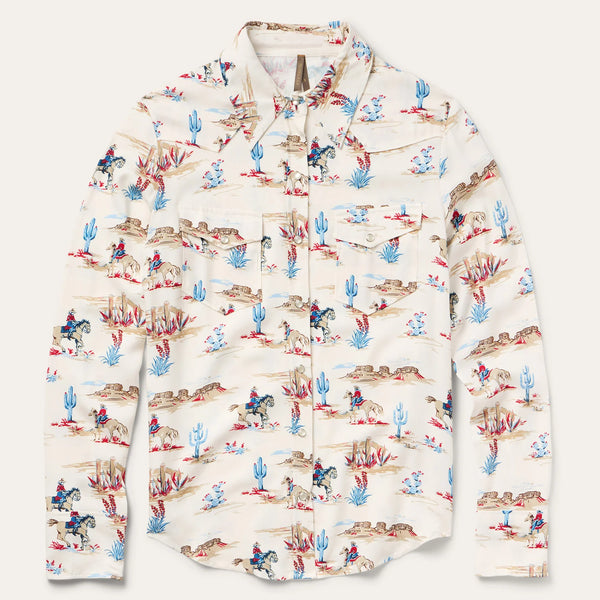 Stetson Desert Trail Print Western Shirt