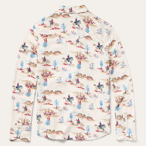 Stetson Desert Trail Print Western Shirt