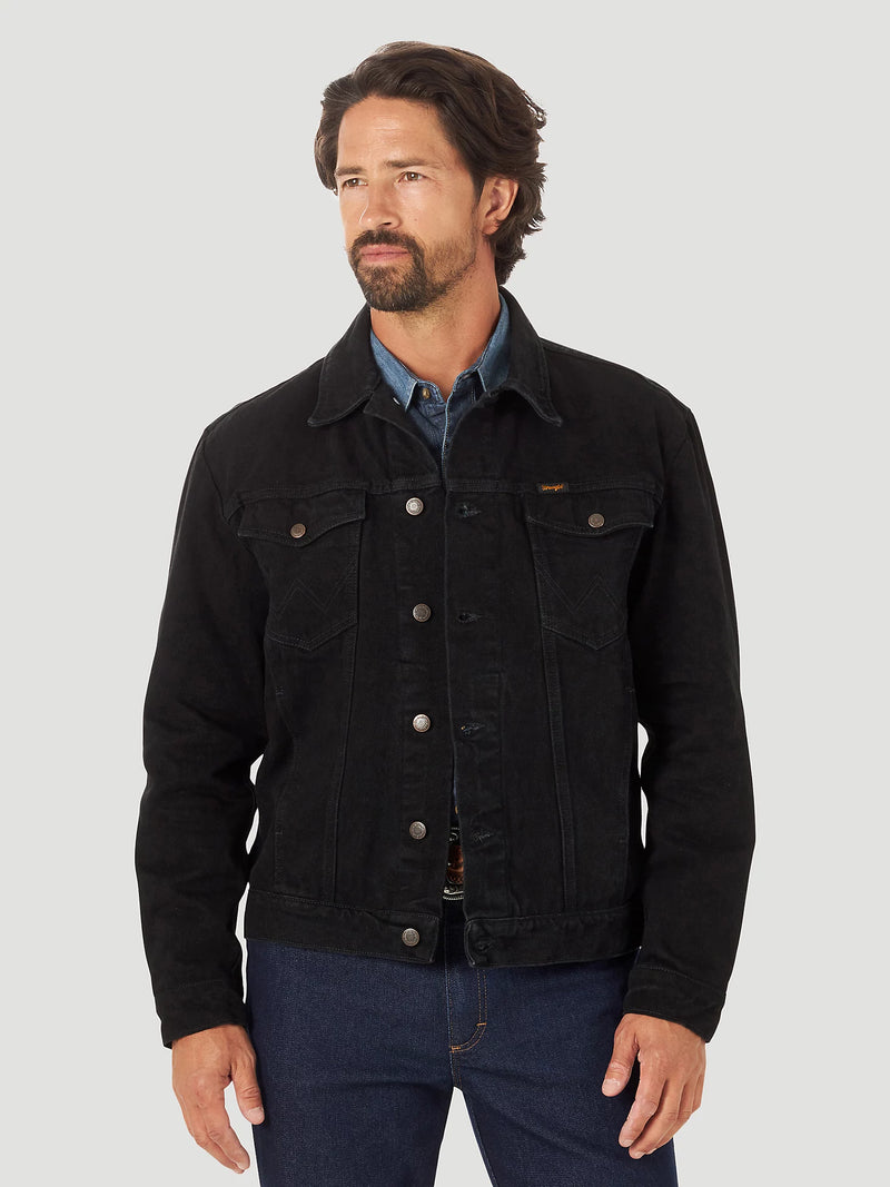 WRANGLER® COWBOY CUT® UNLINED DENIM JACKET IN SHADOW BLACK