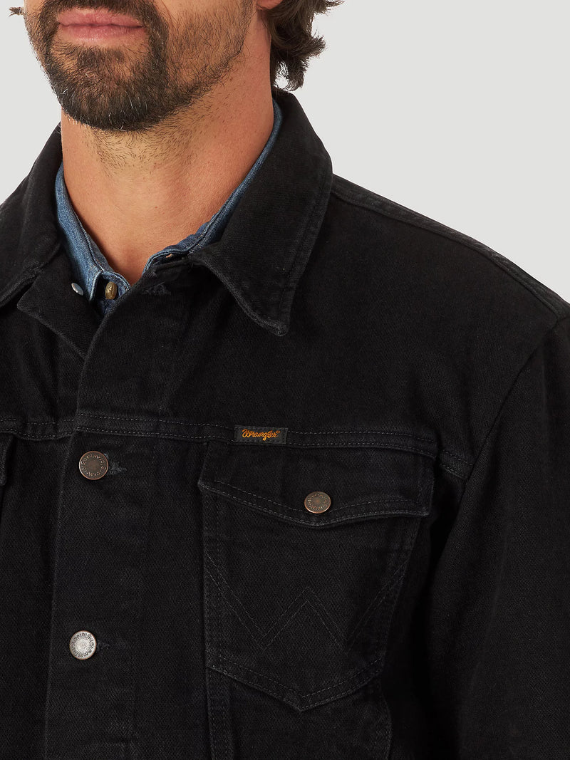 WRANGLER® COWBOY CUT® UNLINED DENIM JACKET IN SHADOW BLACK