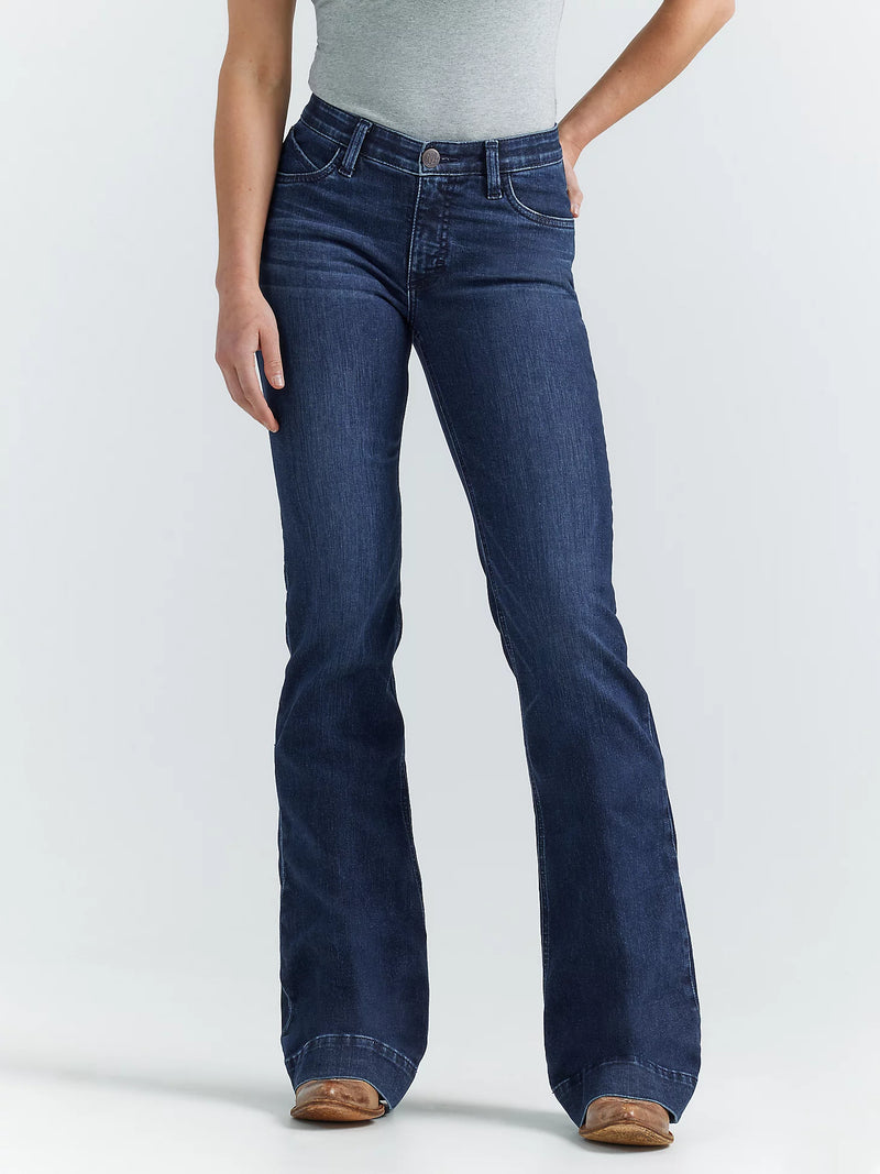 WRANGLER ULTIMATE RIDING JEAN WILLOW MID-RISE TROUSER IN SLOANE